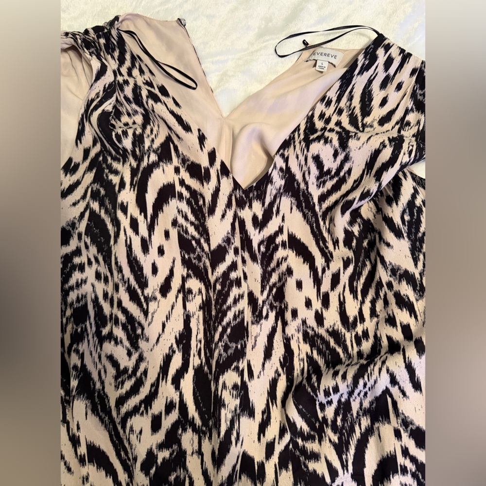 Ever Eve Black and White Patterned Sleeveless Jumpsuit - Picture 6 of 13